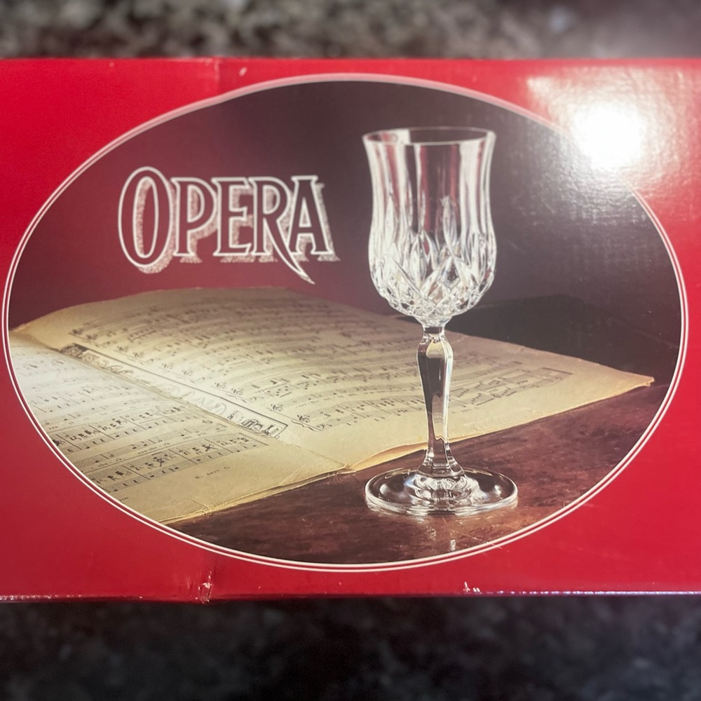 Opera Crystal Wine 🍷 Glasses in the Box!